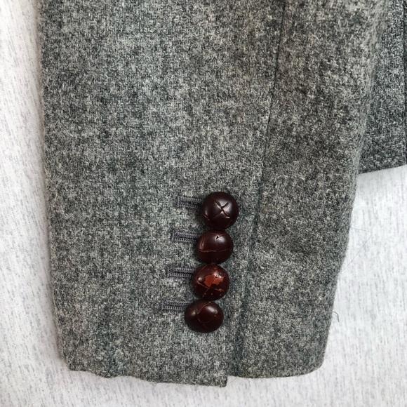 J Crew Robert Noble Scotland 100% Wool Blazer Women's Gray Rare Find Vintage - Picture 9 of 15